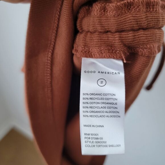 NWT GOOD AMERICAN Ruched Tank Mini Ribbed Dress Tortoise Size 2 - Picture 7 of 11